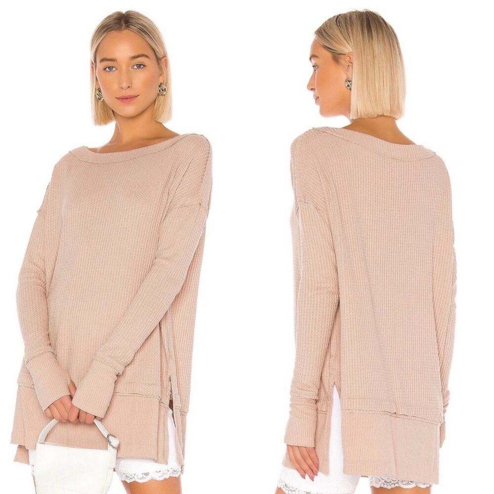 FREE PEOPLE North Shore Waffle Long Sleeve XS